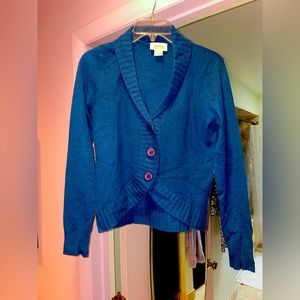 Neiman Marcus Size S Dark Turquoise Cashmere Cardigan🥏